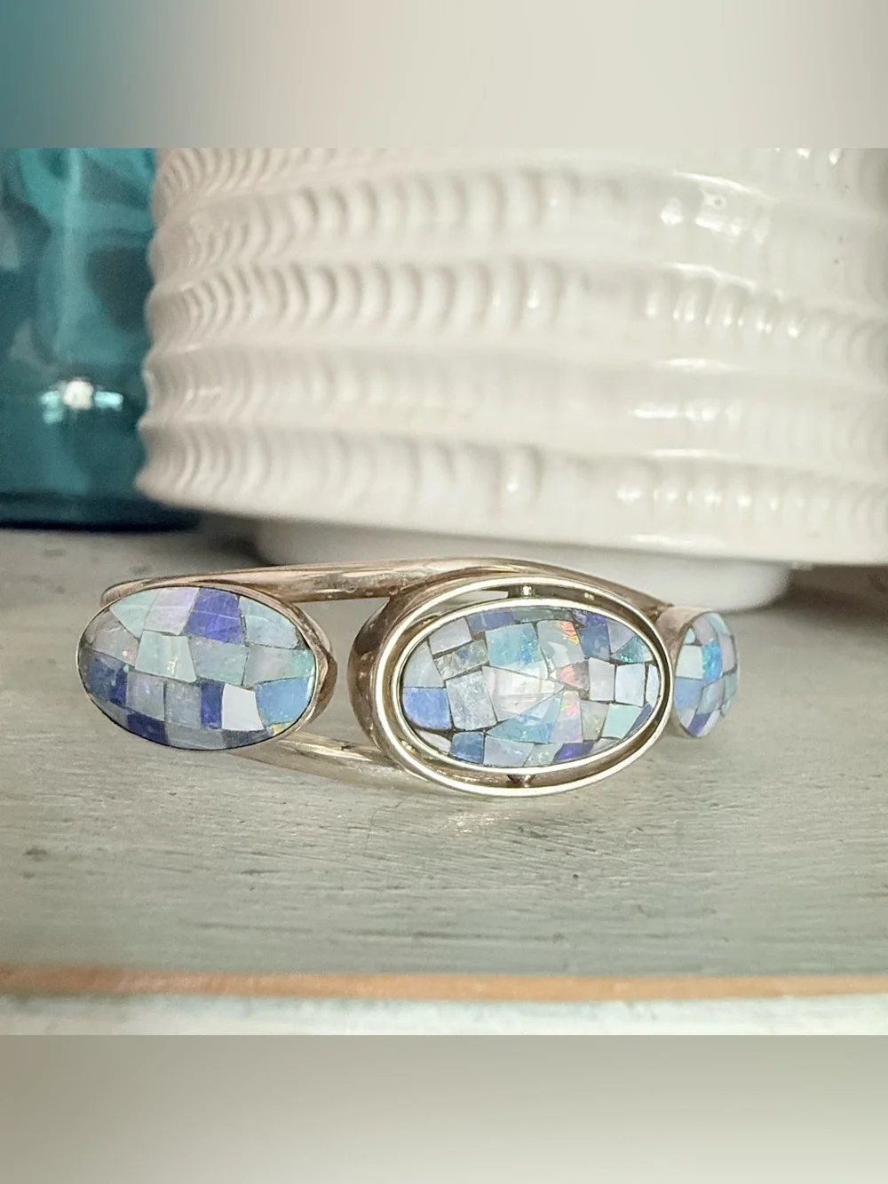 DTR Desert Rose Jay King 925 Sterling Silver Reversible Cuff Bracelet